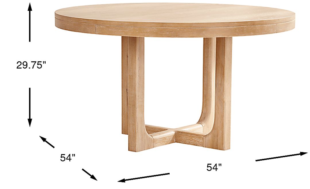 Callen Way Beige 54 in. Round Dining Table