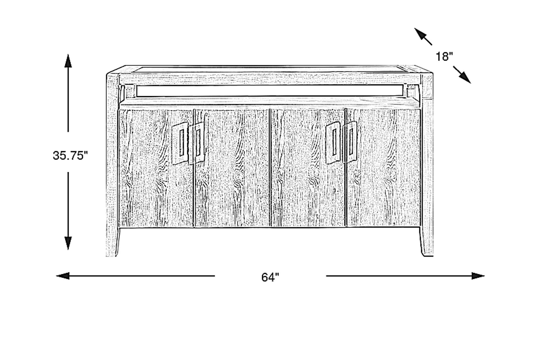 Dimension Image. Please refer to the Dimension Tab on this page for dimension details.