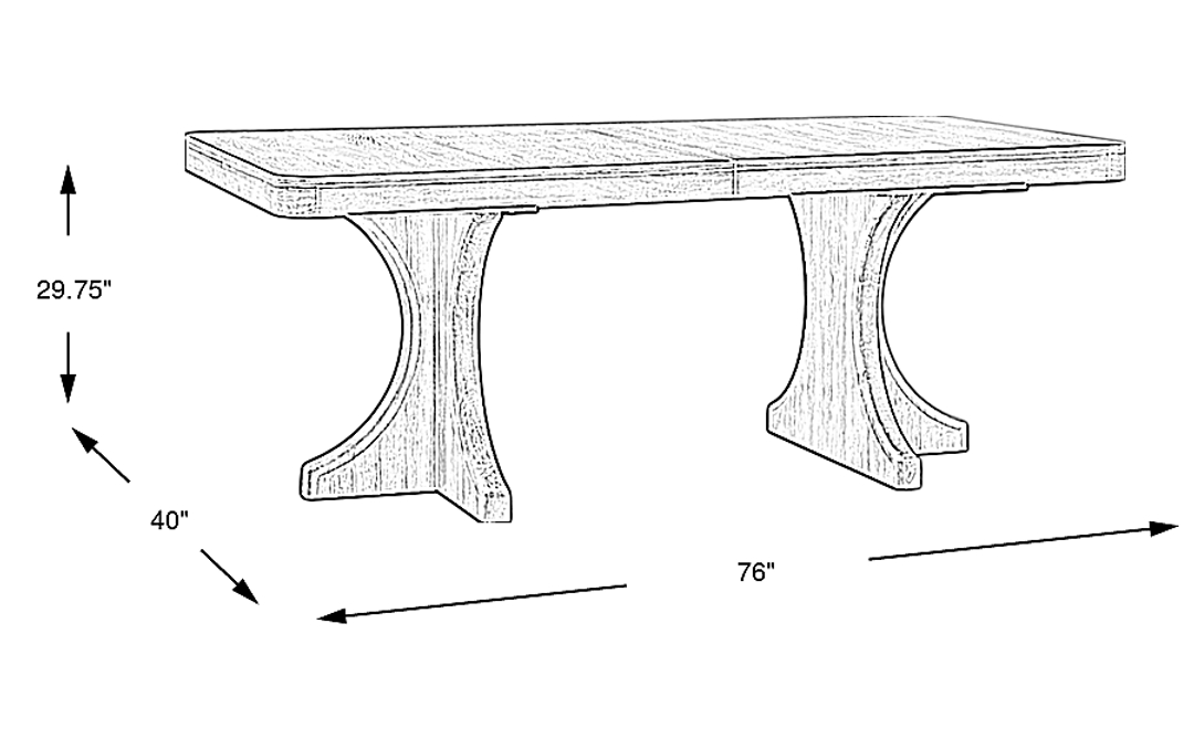 Callen Way Beige Trestle Dining Table