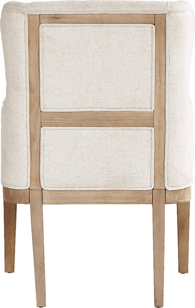 Callen Way Beige Upholstered Arm Dining Chair - Thumbnail - Image 4