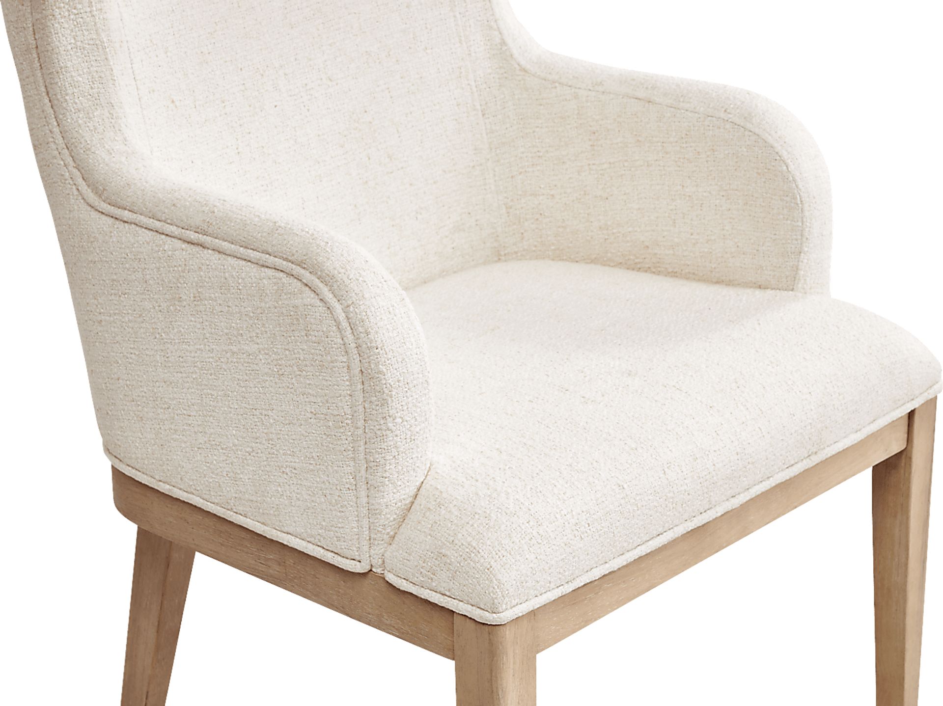 Callen Way Beige Upholstered Arm Dining Chair - Image 5