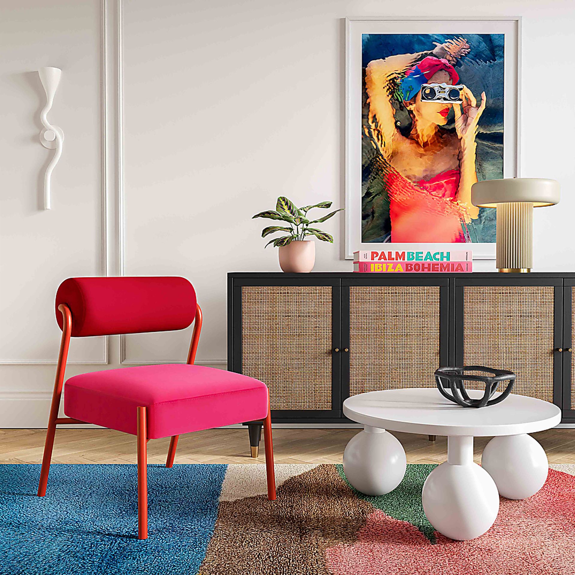 Callery Pink Accent Chair - Image 2