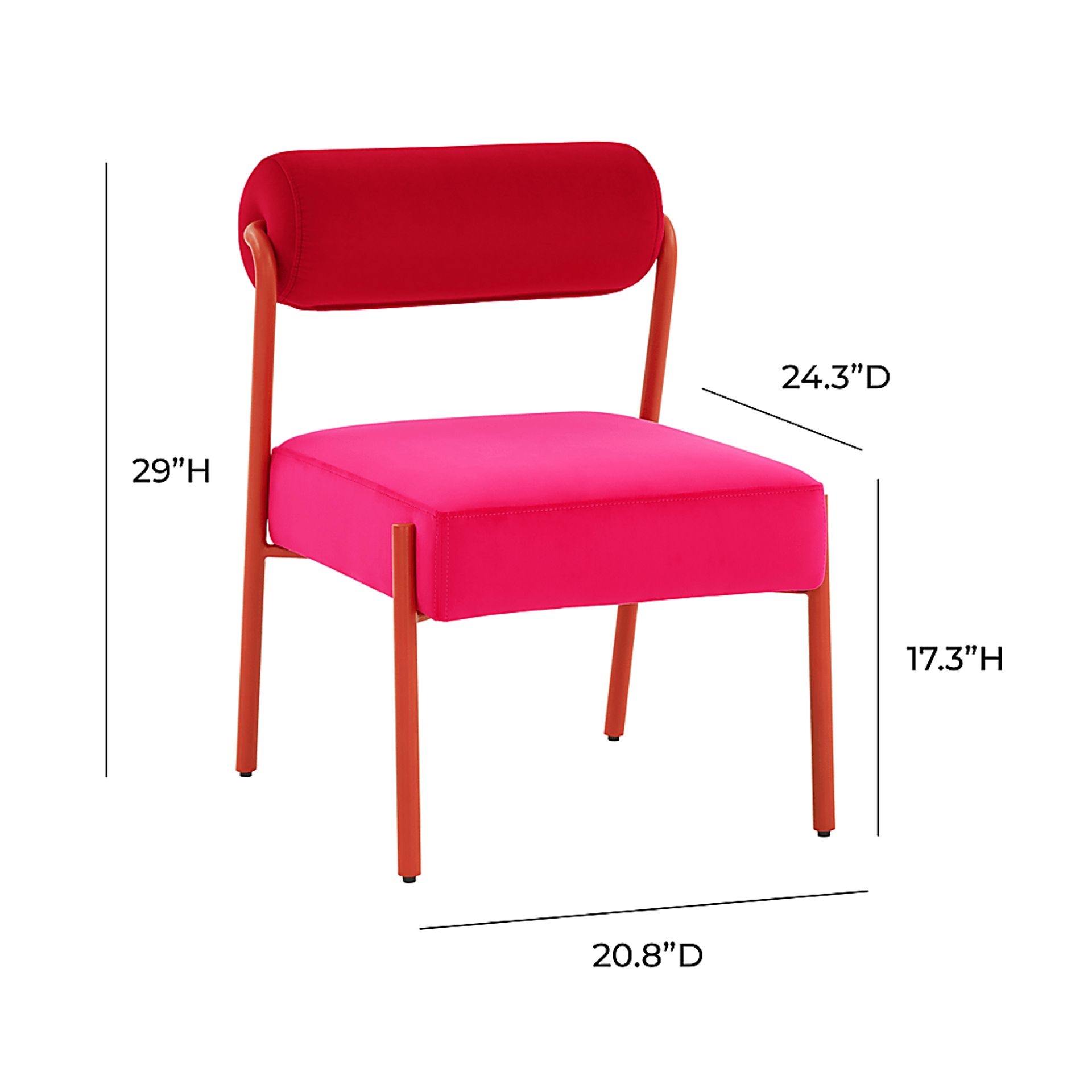 Callery Pink Accent Chair - Image 6
