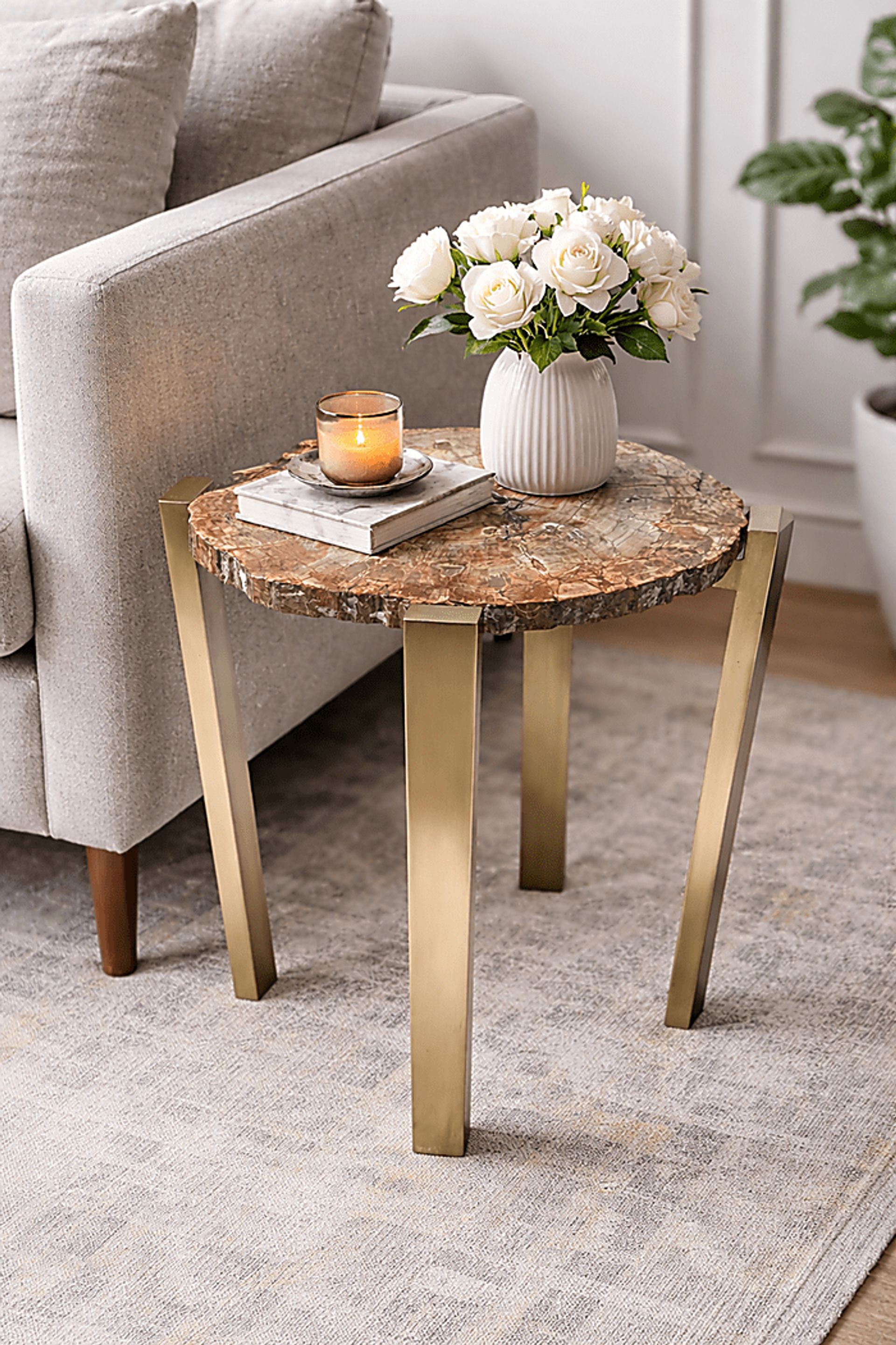 Callian Gold Accent Table - Image 2