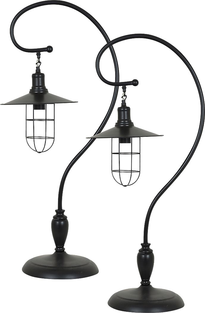 Callow Trace Bronze Table Lamps, Set of 2