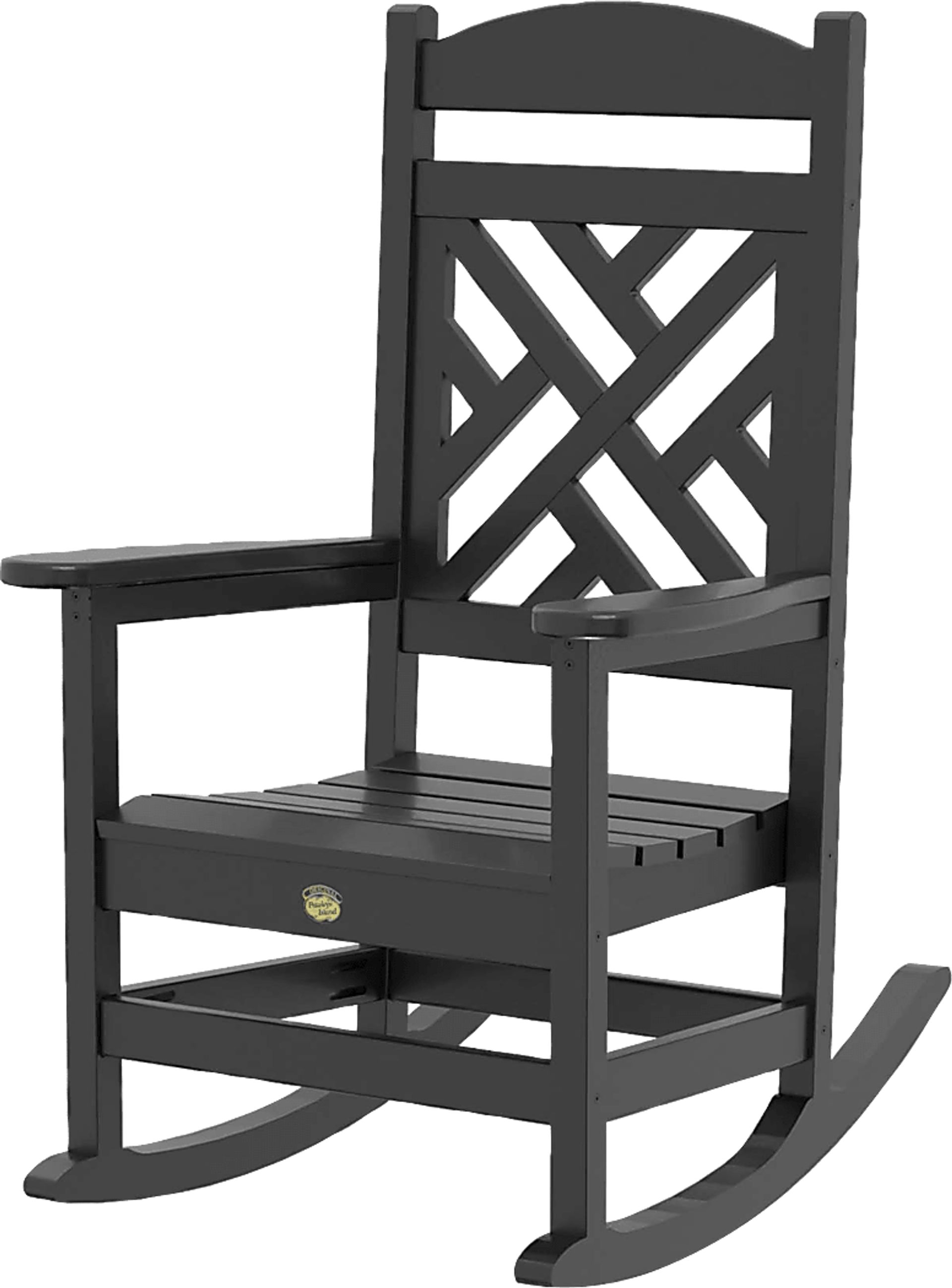 Pawleys Island Calssi Black Outdoor Rocking Chair - Image 1