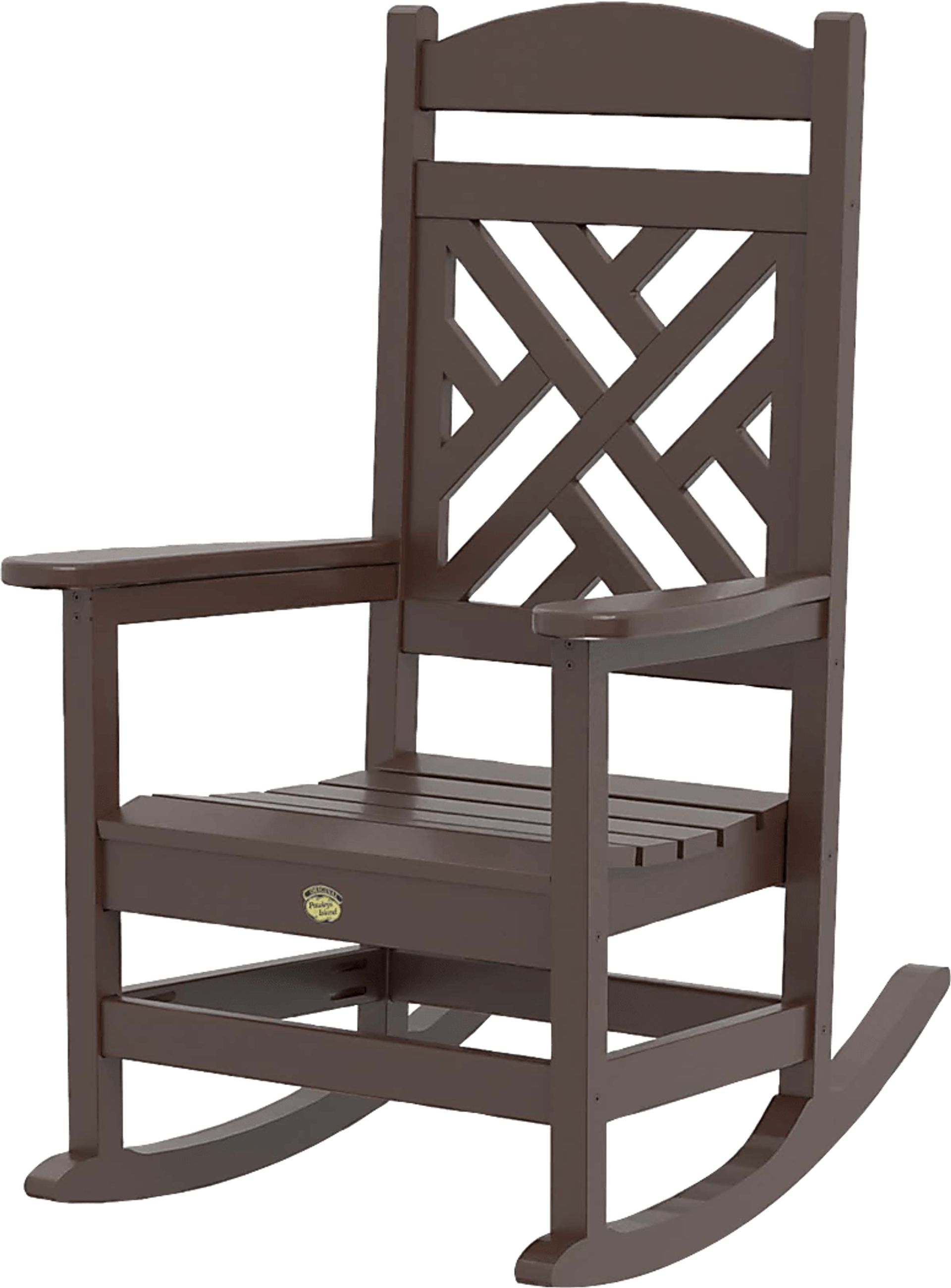 Pawleys Island Calssi Brown Outdoor Rocking Chair - Image 1
