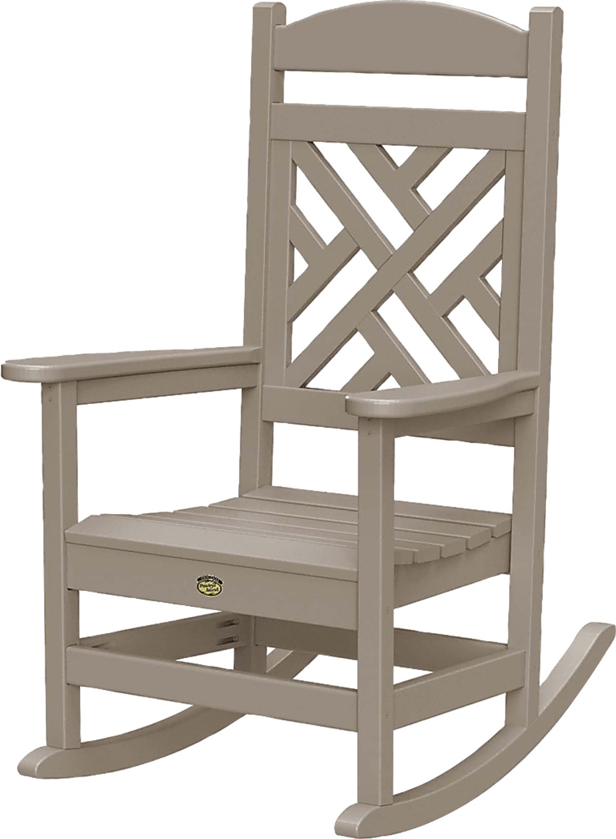 Calssi Tan Beige,Brown Plastic Outdoor Rocking Chair | Rooms to Go