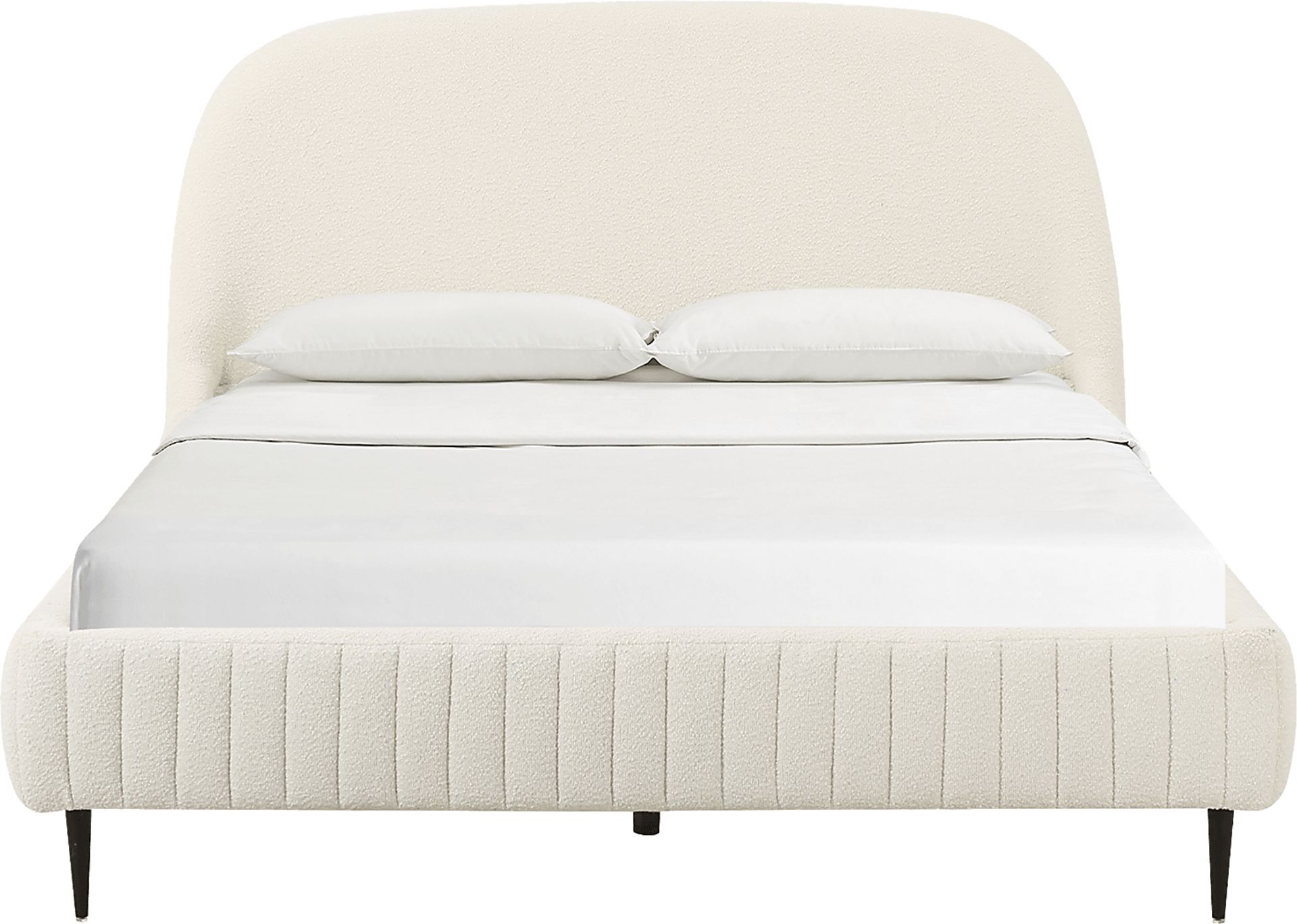 Calstan Cream King Upholstered Bed - Image 3