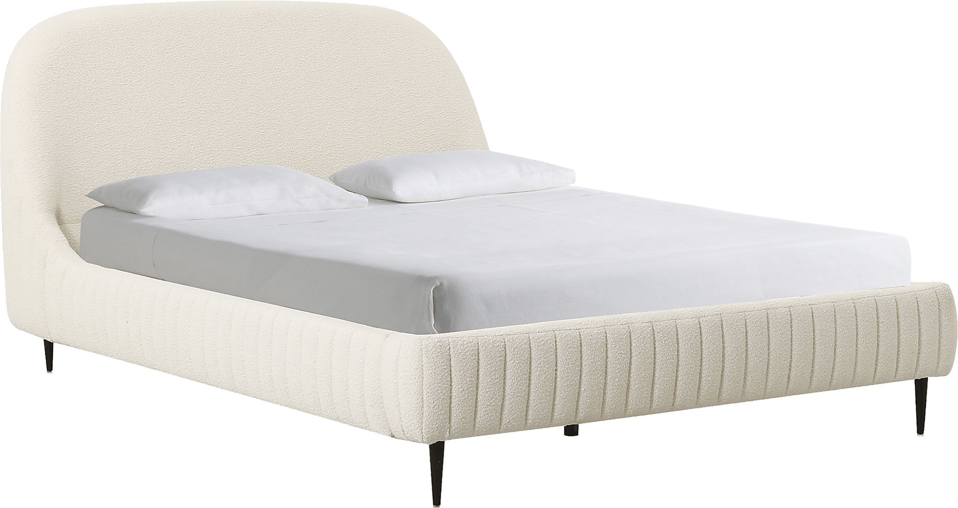 Calstan Cream King Upholstered Bed - Image 1
