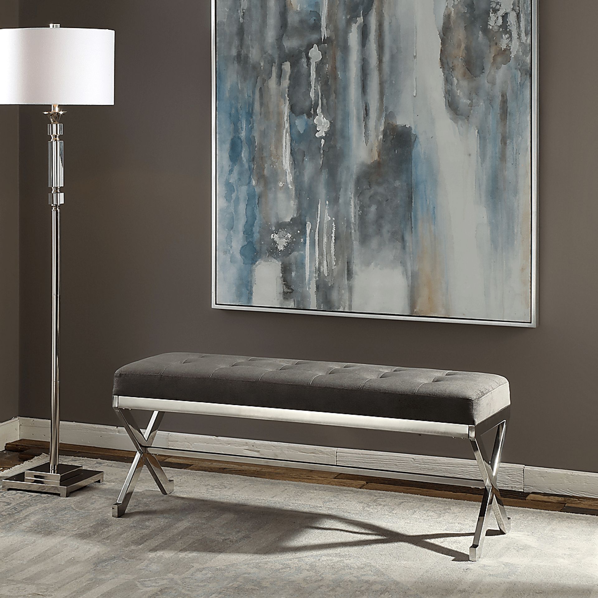Calthorpe Gray Accent Bench - Image 3