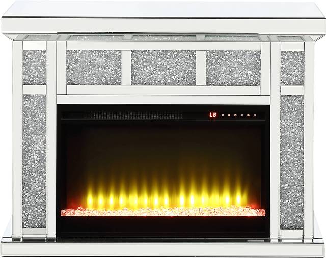 Calument Silver 39 in. Console, With Electric Fireplace - Thumbnail - Image 1