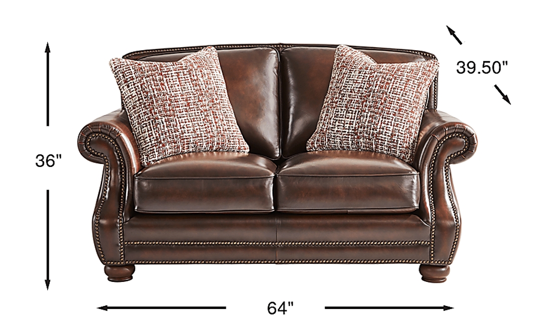 Calvano Lane Leather Loveseat