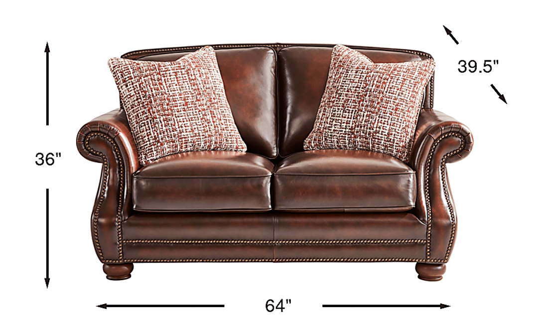 Calvano Lane Leather Loveseat