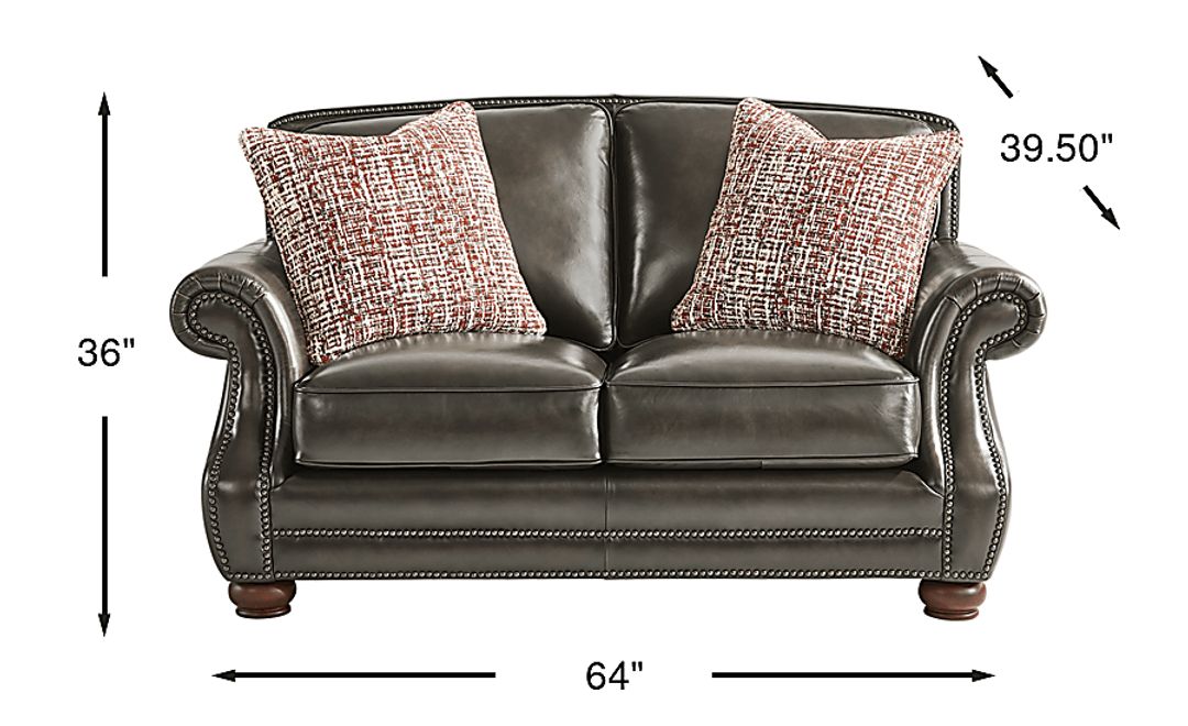 Calvano Lane Leather Loveseat