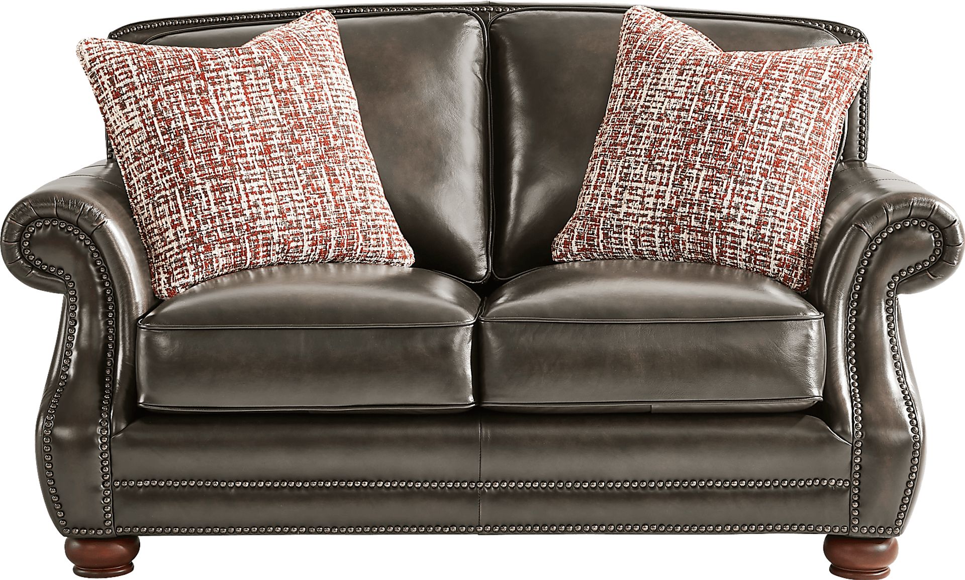 Calvano Lane Gray 7 Pc Leather Living Room - Image 8
