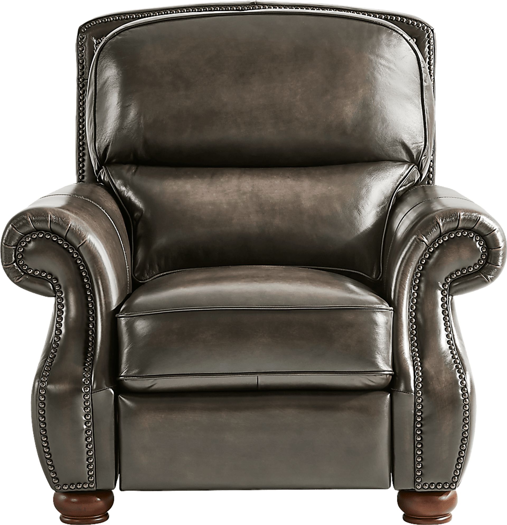 Calvano Lane Gray Leather Recliner - Image 2