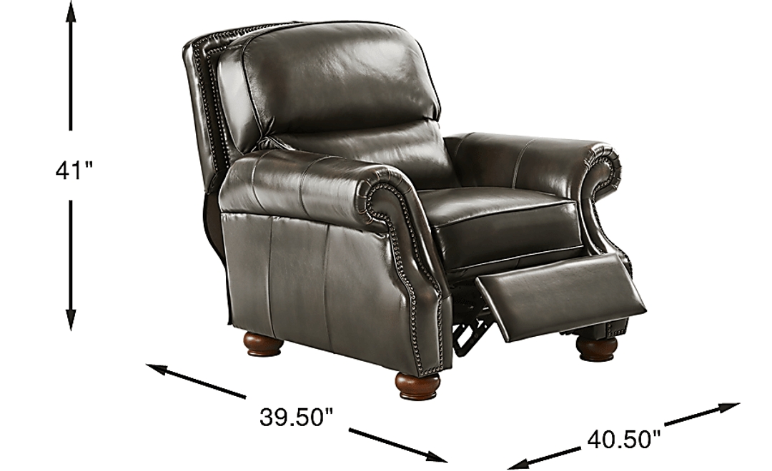 Calvano Lane Leather Push Back Recliner