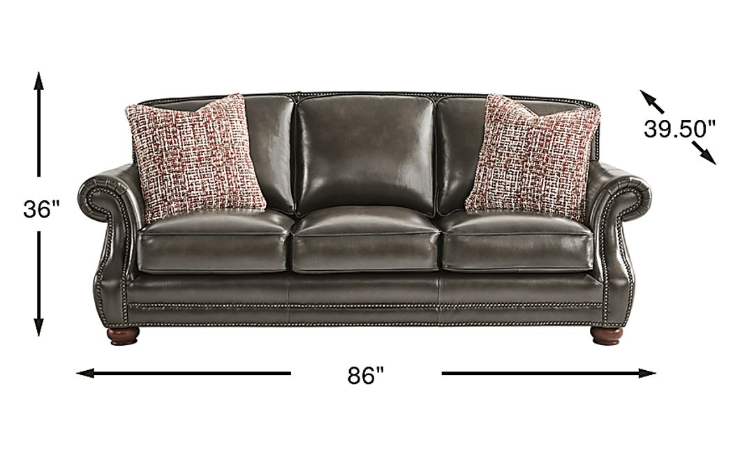 Calvano Lane Leather Sleeper Sofa