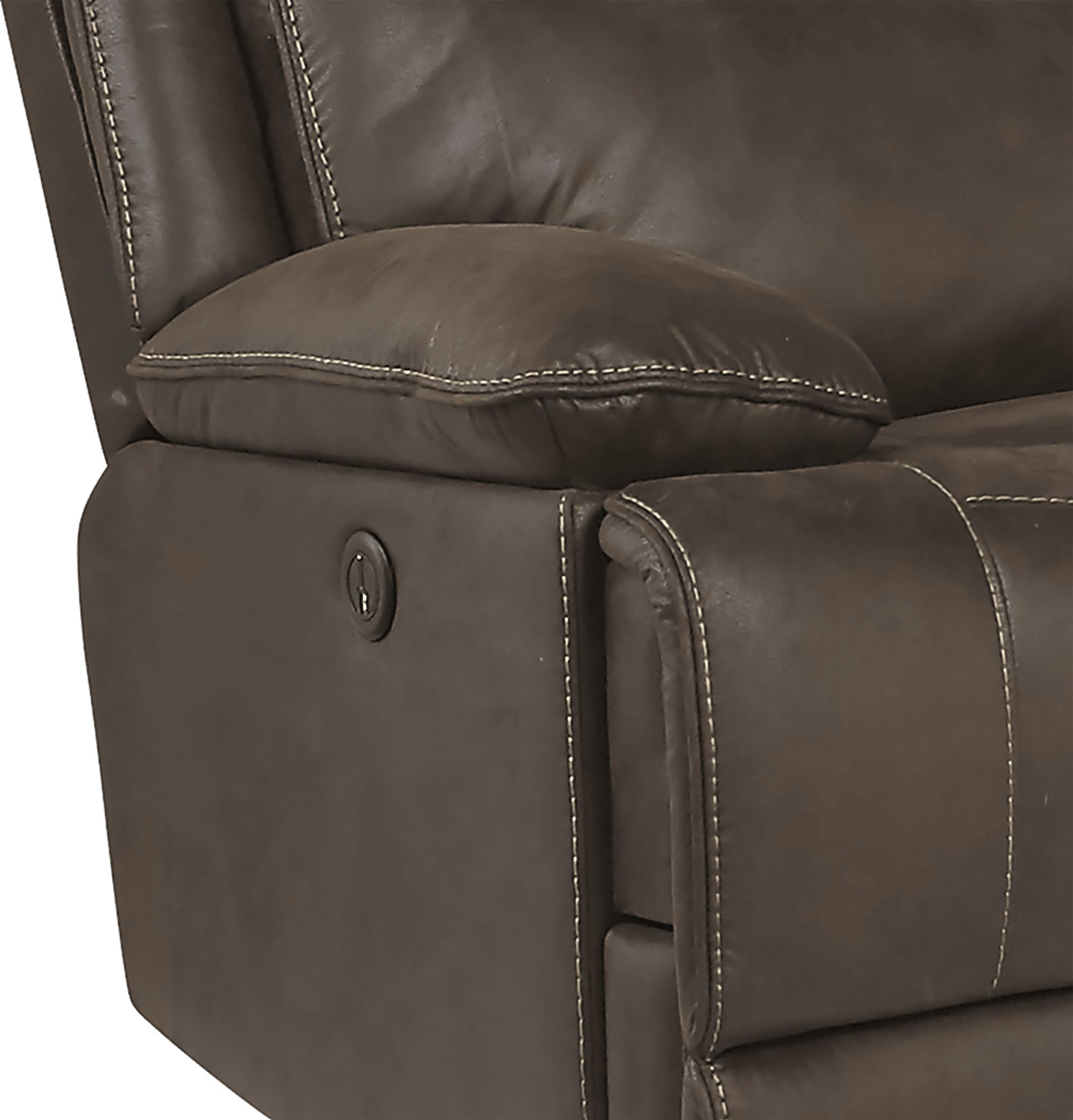 Calverton Chocolate 6 Pc Power Reclining Sectional - Image 4