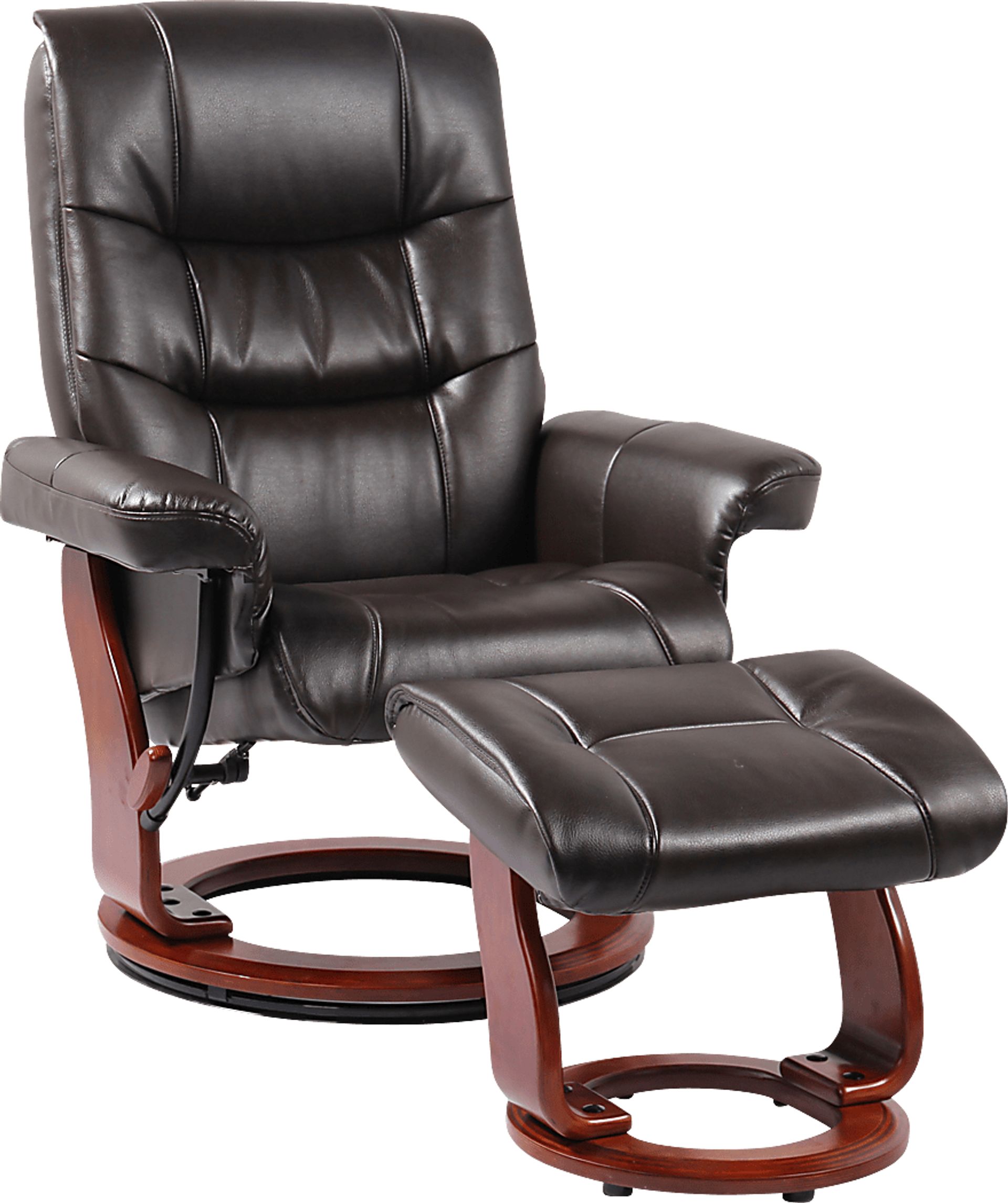 Calvo Brown Recliner & Ottoman - Image 1