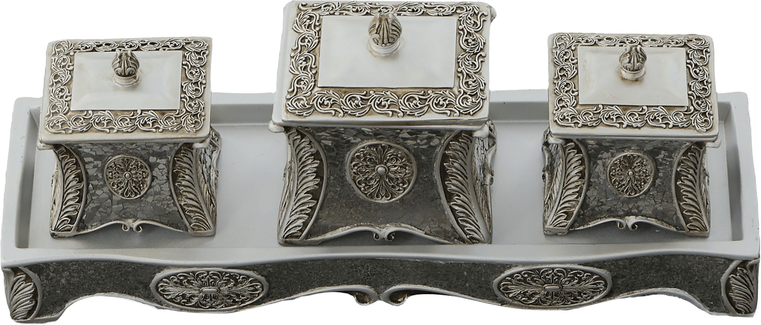 Camaris Silver Tray, Set of 4