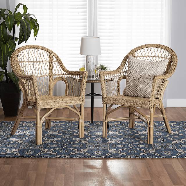 Camarra Natural Accent Chair, Set of 2 - Thumbnail - Image 2