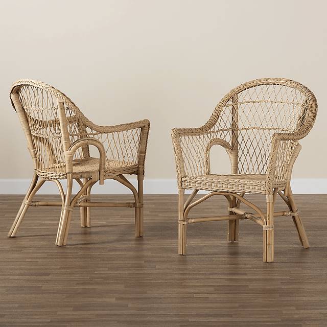 Camarra Natural Accent Chair, Set of 2 - Thumbnail - Image 3