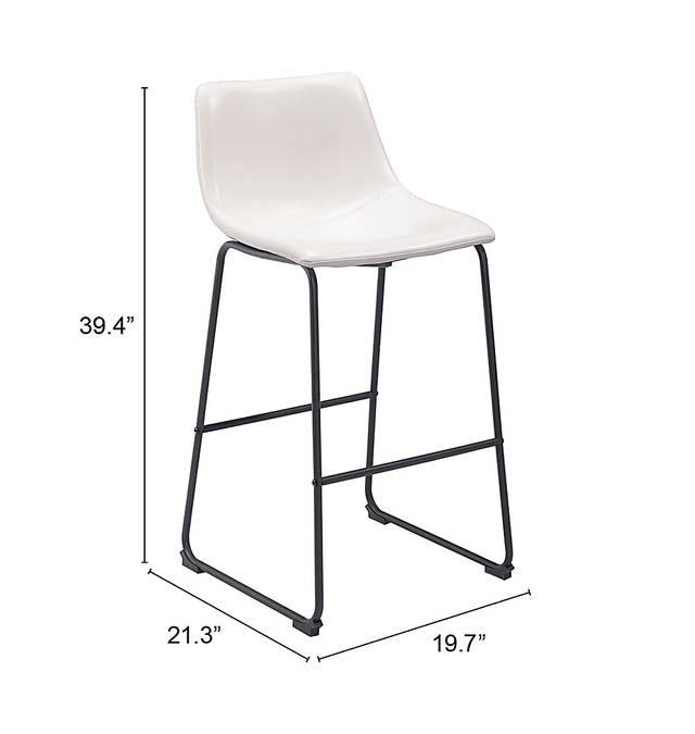 Camberley White Bar Height Stool, Set of 2 - Thumbnail - Image 9