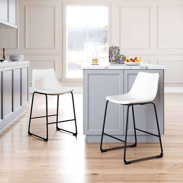 Camberley White Counter Height Stool, Set of 2 - Thumbnail - Image 2