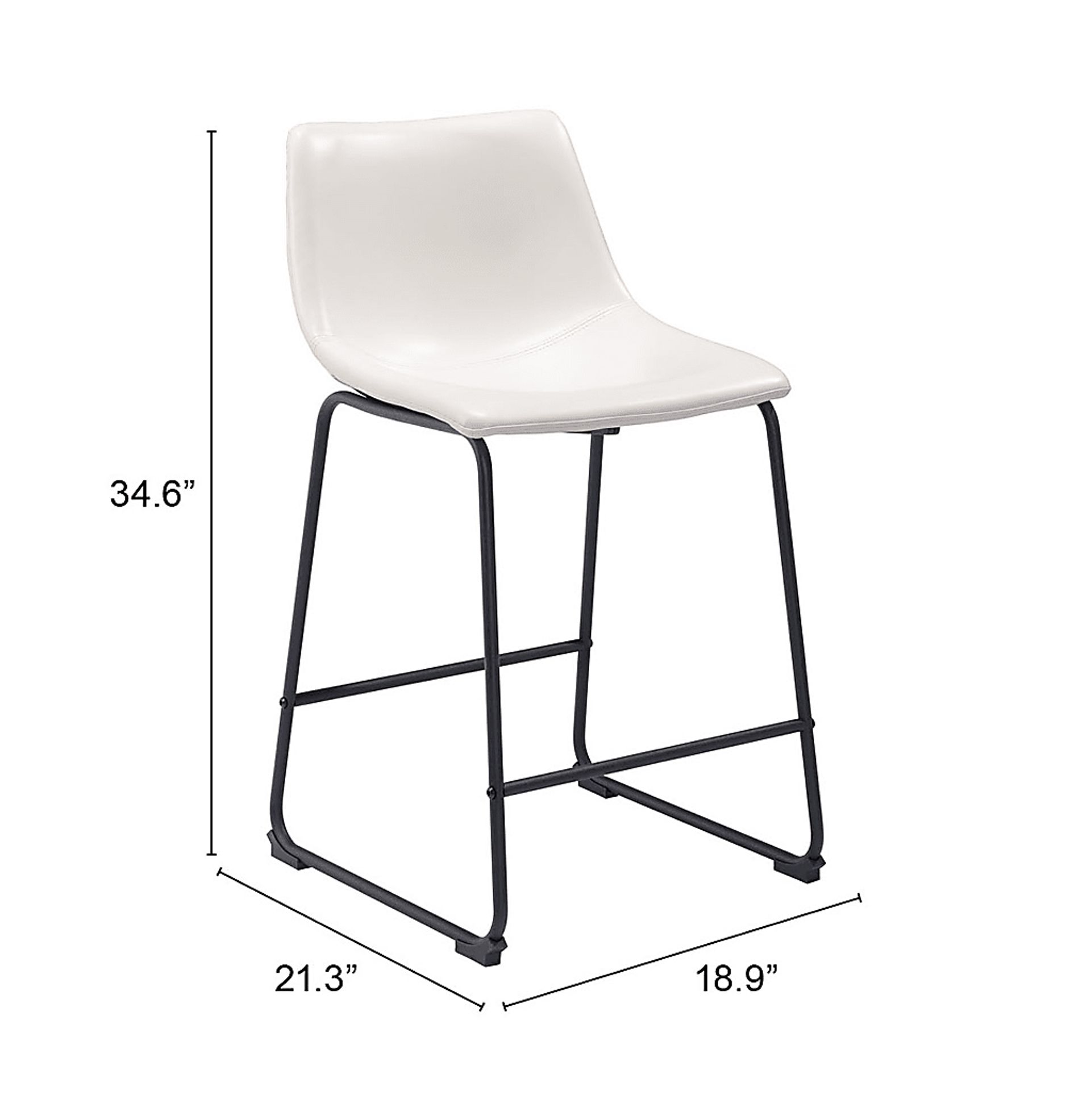 Camberley White Counter Height Stool, Set of 2 - Image 9