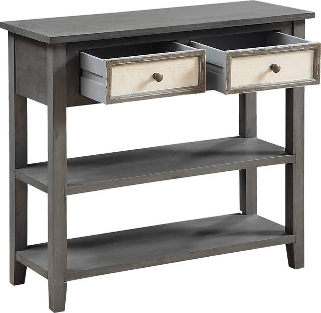 Cambert Gray Two Drawer Console Table - Thumbnail - Image 3