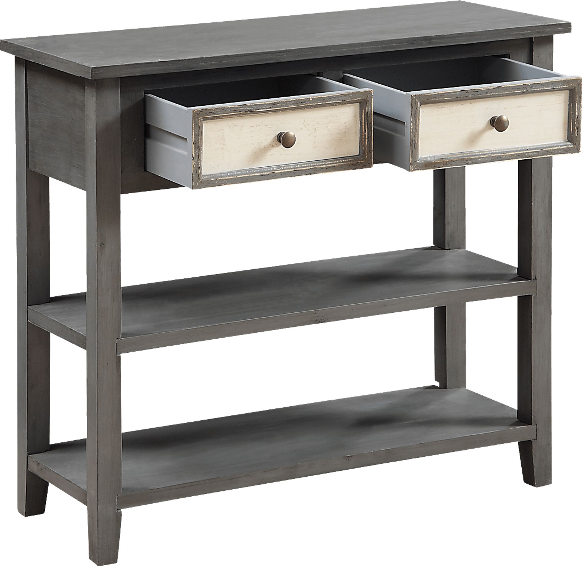 Cambert Gray Two Drawer Console Table - Image 3