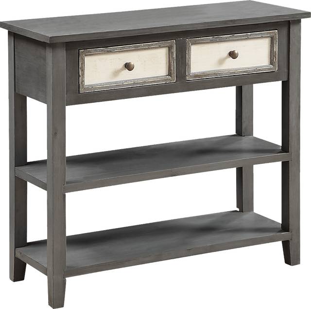 Cambert Gray Two Drawer Console Table - Thumbnail - Image 1