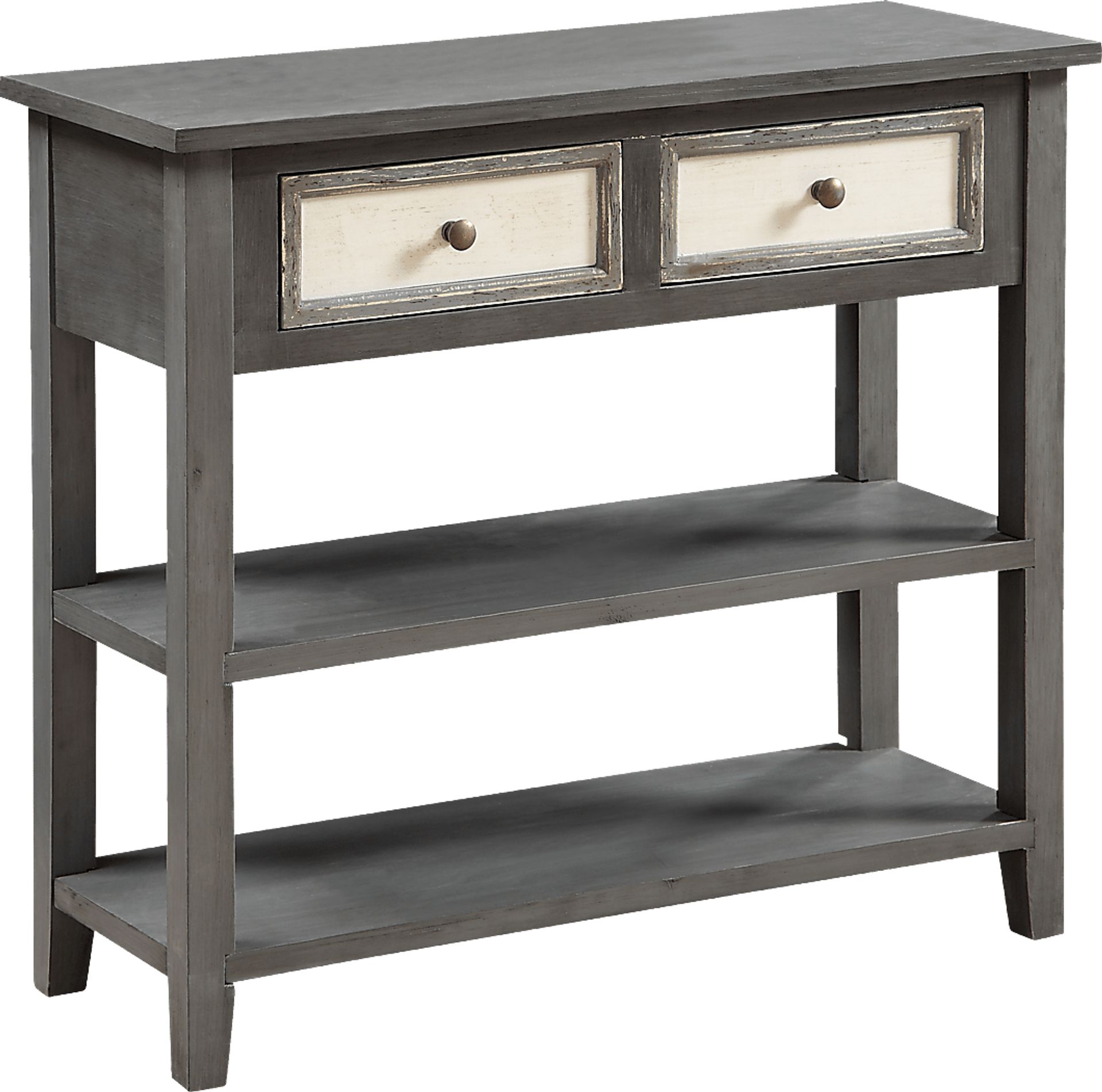Cambert Gray Two Drawer Console Table - Image 1
