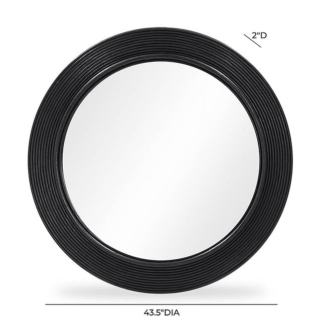Cambertree Black Round Mirror - Thumbnail - Image 3