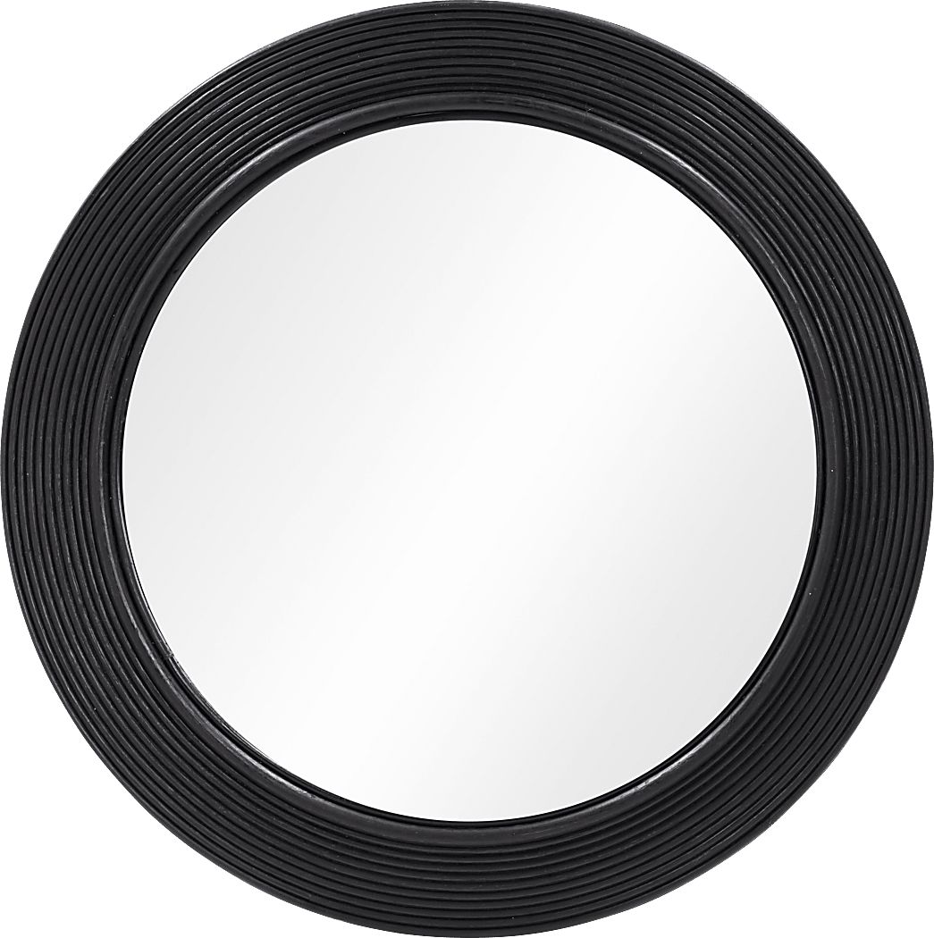 Cambertree Black Round Mirror