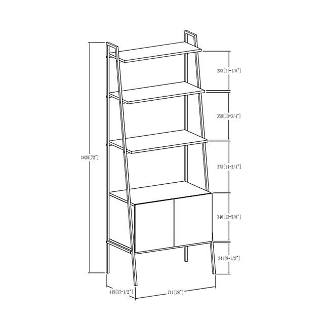 Camberwell Gray Bookcase - Thumbnail - Image 5