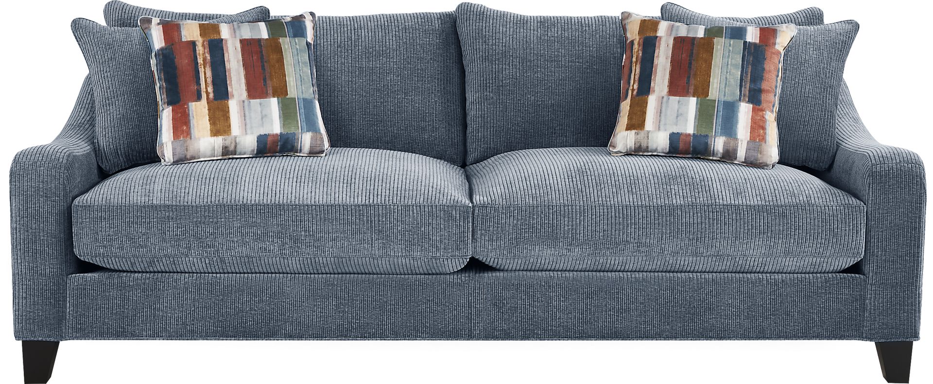 Cambria Blue 7 Pc Living Room with Gel Foam Sleeper Sofa - Image 2