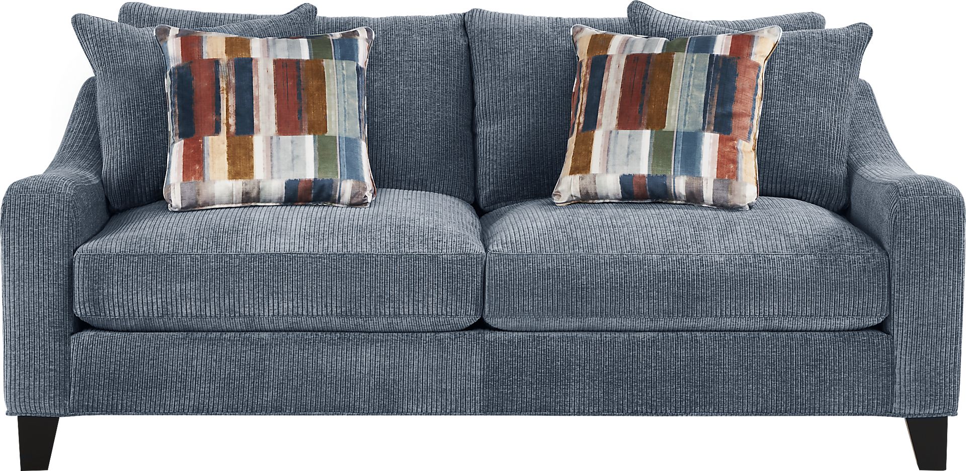 Cambria Blue 7 Pc Living Room with Gel Foam Sleeper Sofa - Image 8
