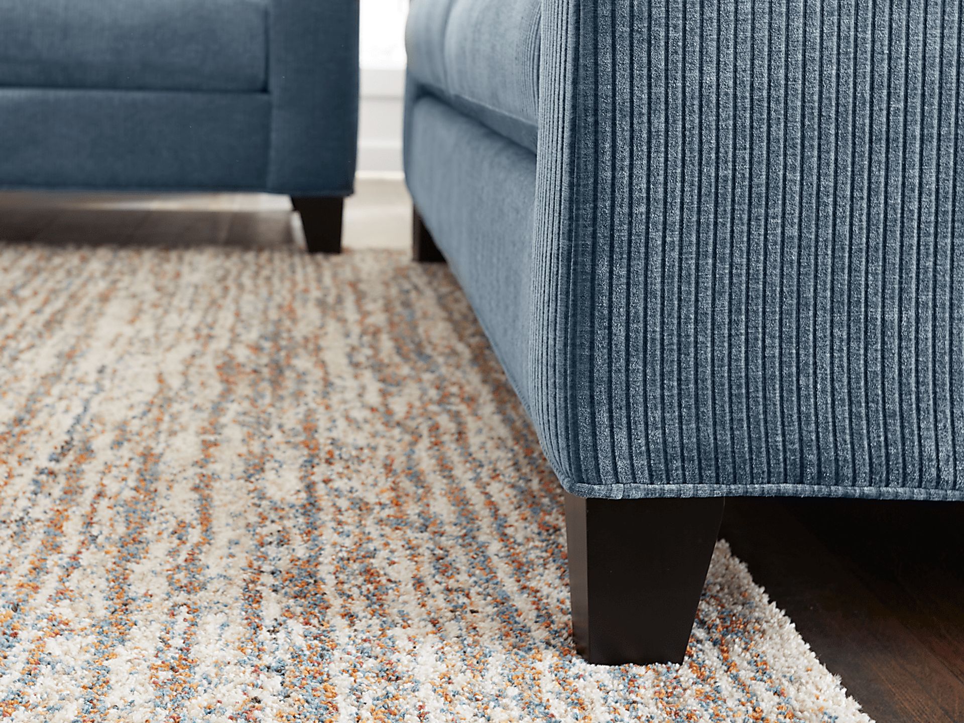 Cambria Blue Sleeper Sofa - Image 5