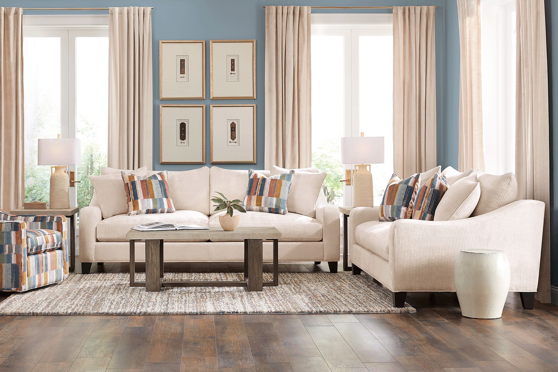 Cambria Ivory 8 Pc Living Room - Image 1