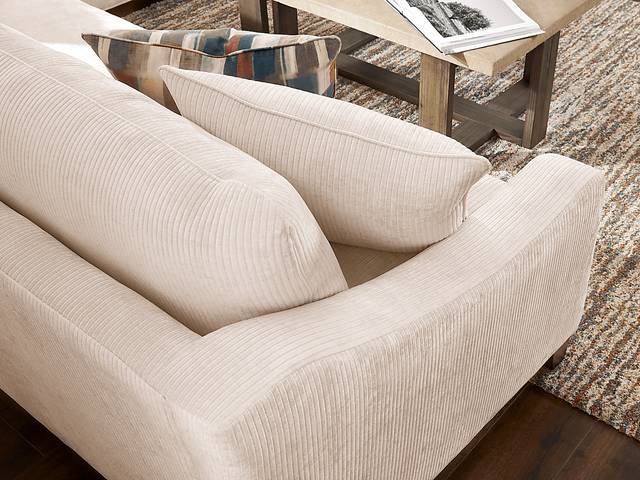 Cambria Ivory 7 Pc Living Room with Gel Foam Sleeper - Thumbnail - Image 7