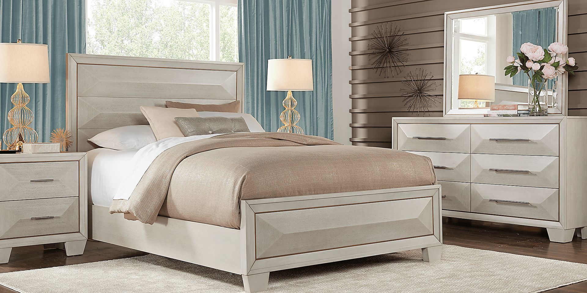 Cambrian Court White 7 Pc King Panel Bedroom - Image 2