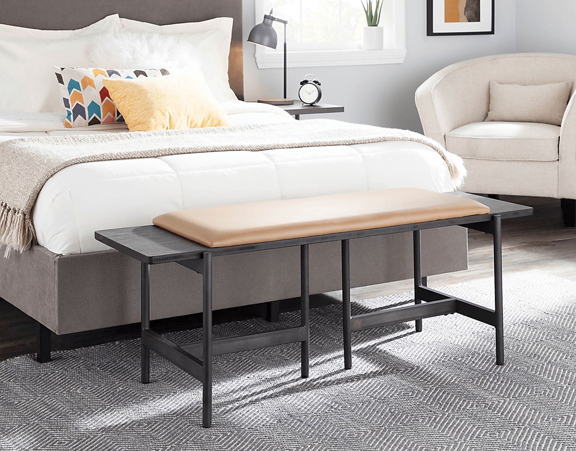Cambronne Camel Accent Bench - Image 9