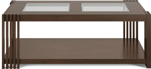 Camellia Brown Cherry Rectangle Cocktail Table - Thumbnail - Image 2
