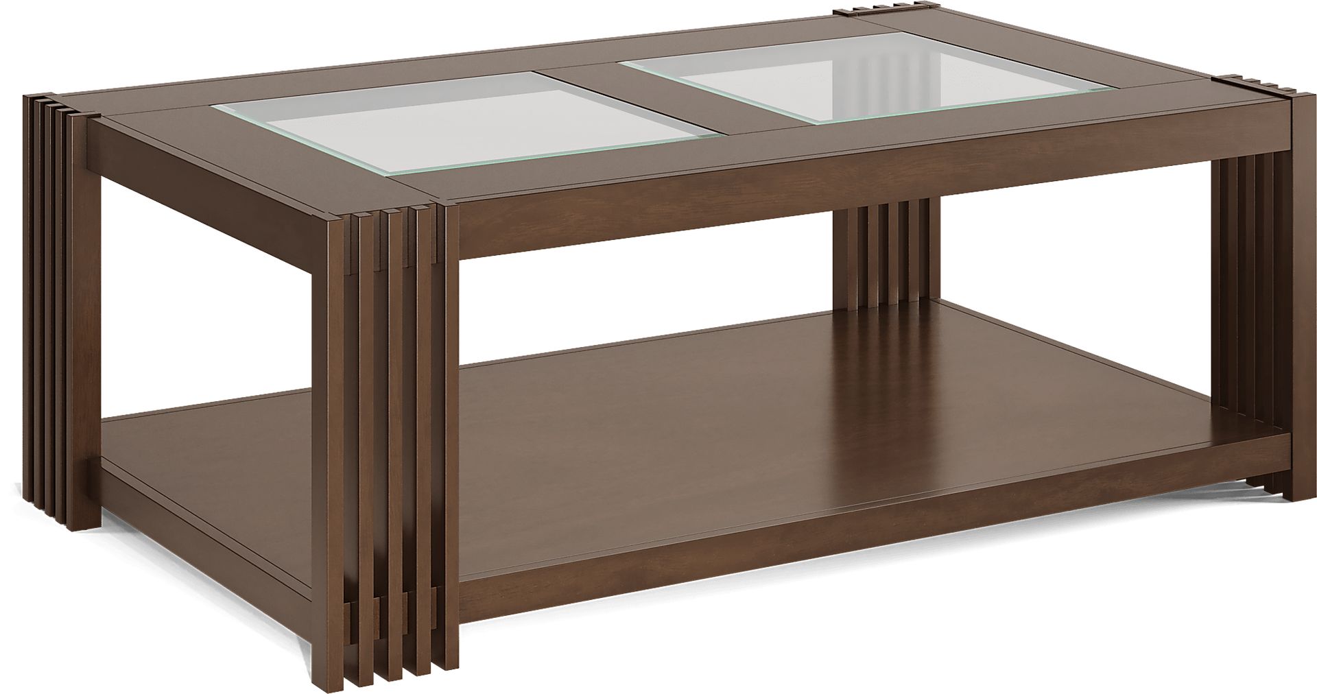 Camellia Brown Cherry Rectangle Cocktail Table - Image 1
