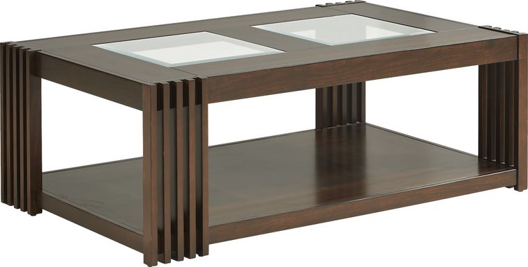 Camellia Brown Cherry Rectangle Cocktail Table