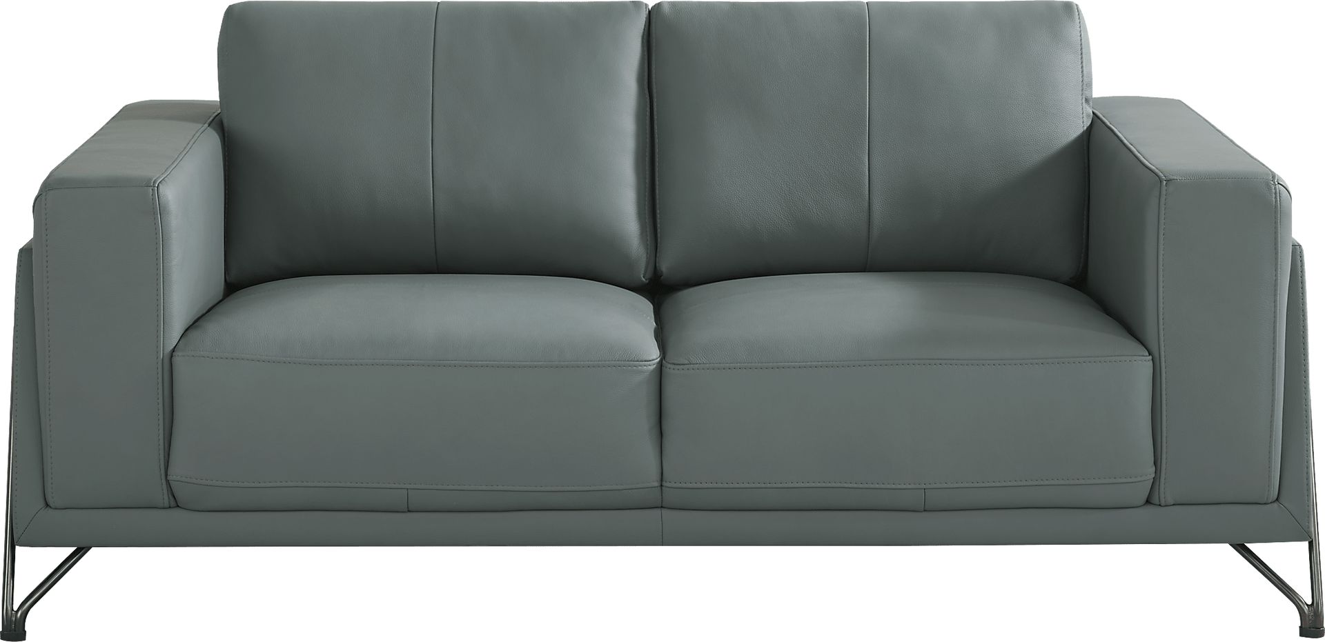 Camelot Slate Blue Leather 7 Pc Living Room - Image 8