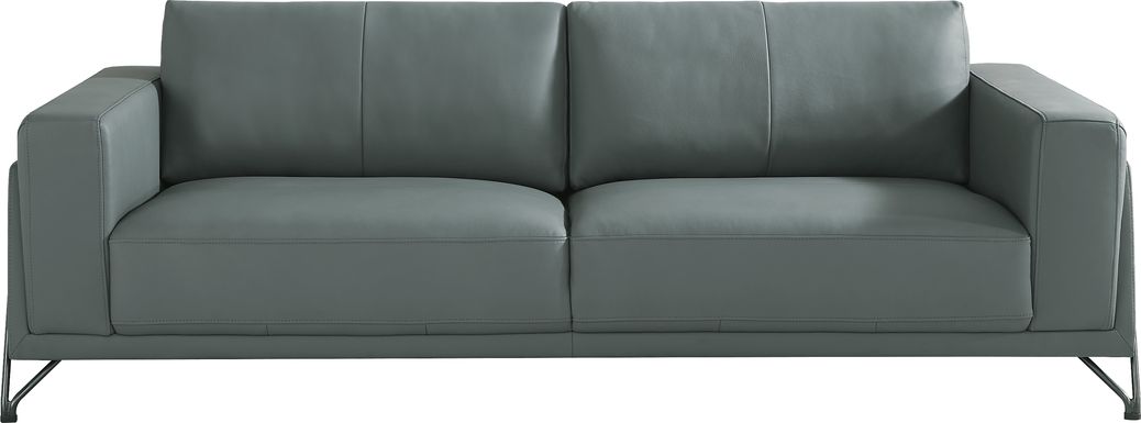 Camelot Slate Blue Leather Sofa